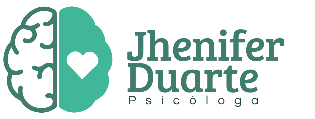 Logo da Psicologa escrito "Jhenifer Duarte Psicóloga"